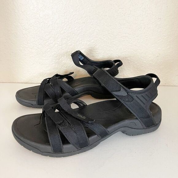 Teva Tirra 4266 All Black Strappy Slingback Hiking Sandals Women's Size 11 - Picture 7 of 12